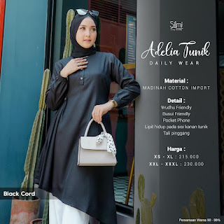 Koleksi Silmi Terbaru Tunik Adelia Baju Atasan Blouse Wanita Polos Simple Elegant Stylish OOTD Kerja Hangout