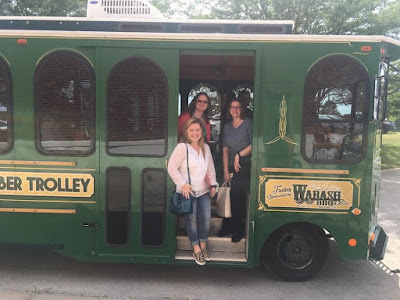 Riding the trolley around Hamilton, MO