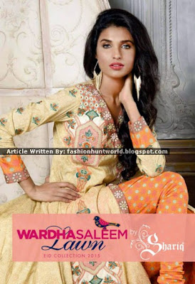 Wardha Saleem Lawn Eid Collection 2015 By Shariq Textile