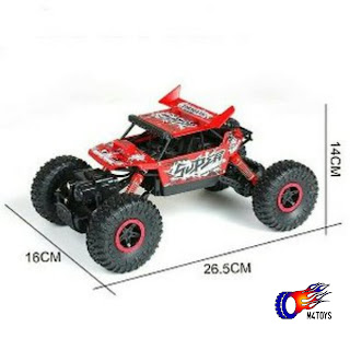 RC MOBIL OFFROAD CLIMBING CAR LEADER SCALE 1:18 4WD 2.4Ghz MERAH