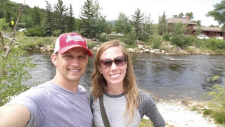 Ashley and Andrew in Steamboat Springs by the Yampa River