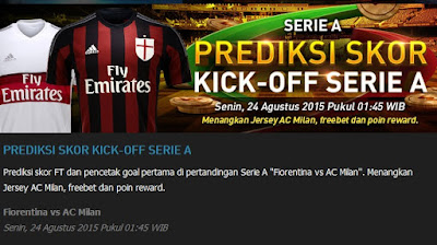 PREDIKSI SKOR KICK-OFF SERIE A ITALIA