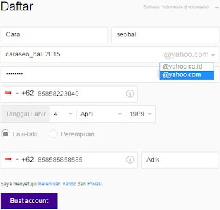 Cara Daftar Email di Yahoo