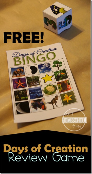 FREE Days of Creation Game for families, homeschool, Sunday School lessons, bible activities and more.