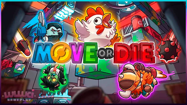 Banner Move or Die - Jogos em Live, post com pequeno resumo do jogo e experiência da Streamer com a jogatina