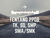 ISI DARI PERMENDIKBUD NO 44 TAHUN 2019 TENTANG PPDB TK, SD, SMP, SMA/SMK