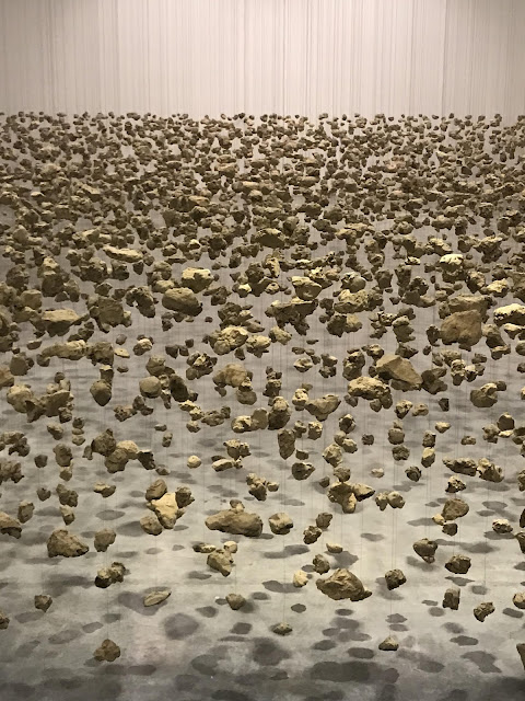 Photo of Cornelia Parker installation, "Subconscious of a Monument, 2001-05" exhibited at the MCA Sydney, 2019