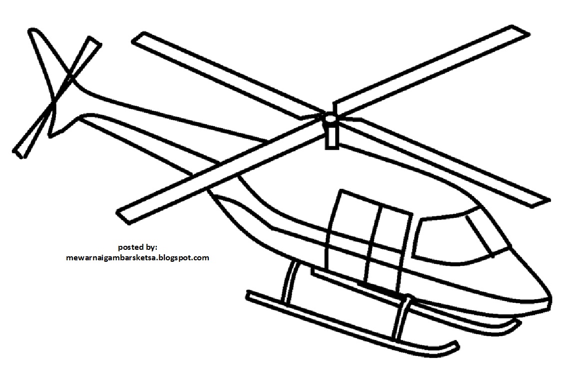160 Contoh Gambar Sketsa Helikopter Gudangsket
