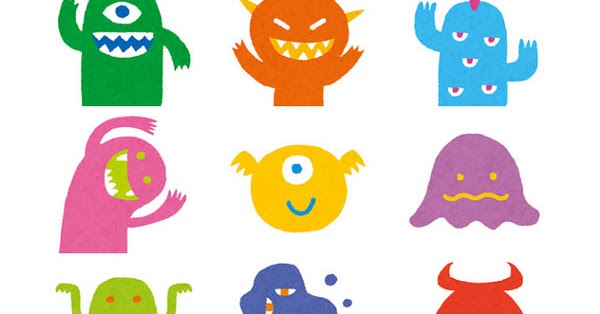 カラフルなモンスターのアイコン かわいいフリー素材集 いらすとや カラフルなモンスターのアイコン かわいいフリー素材集 いらすとや
