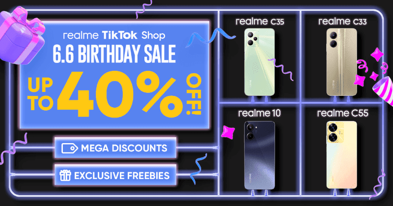 realme announces 6.6 TikTok Birthday Sale!
