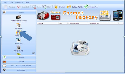 Memilih  Format Factory