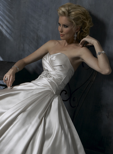 designer wedding gown, Alfred Angelo wedding gown, wedding dresses