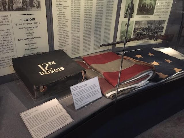 Civil War artifacts from Illinois regiments found at The Civil War Museum in Kenosha, WI.