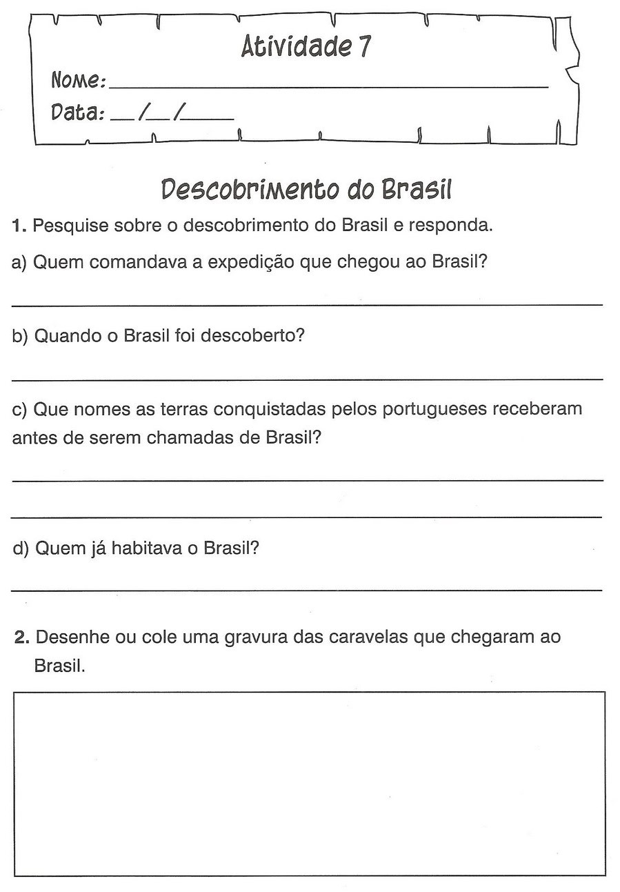 Portal Escola: HISTÓRIA DO BRASIL - AVALIAÇÃO COM GABARITO 