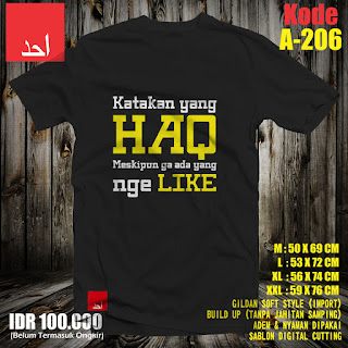 Katakan Yang Haq | Desain Baju Muslim Hitam