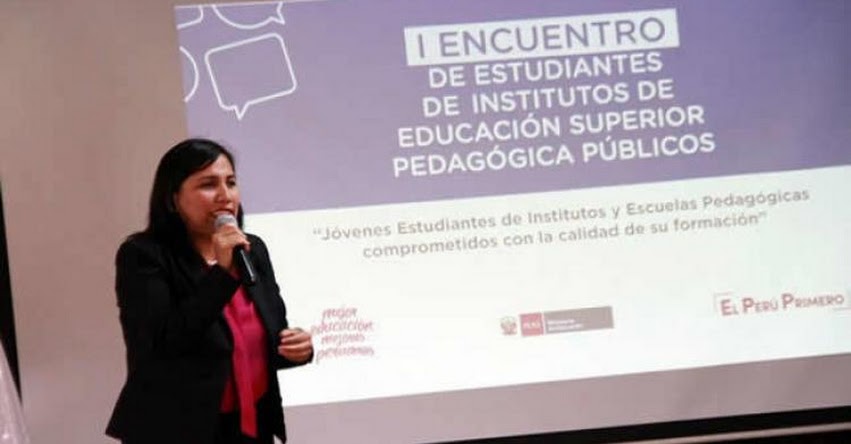 MINEDU: Flor Pablo pide compromiso de futuros maestros para cambiar la educación - www.minedu.gob.pe