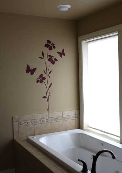wall decor ideas bathroom Bathroom Wall Decal | 423 x 600