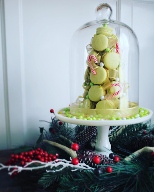 Macaron christmas tree: Árbol Navideño de macarons de pistache