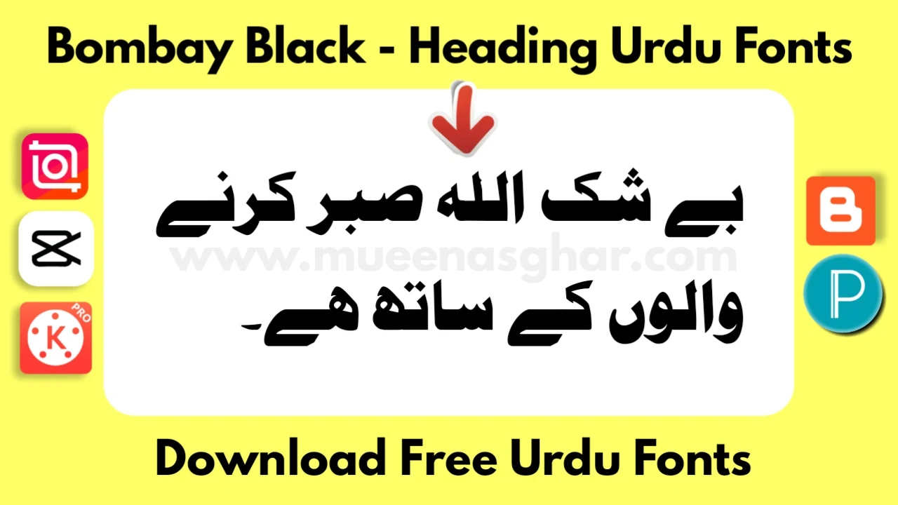 Bombay Black - Heading Urdu Fonts