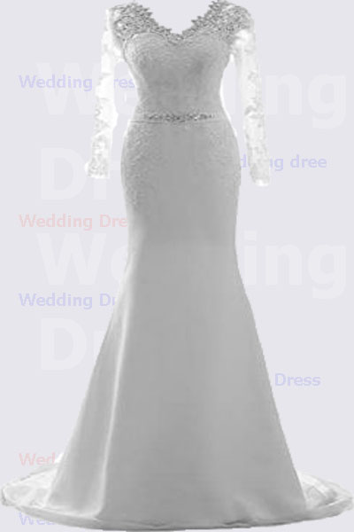 Wedding Dress for Bride Long Sleeves Mermaid Bridal Gown  in 2021