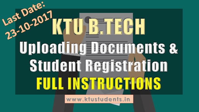 Uploading of Documents to the Portal and Student Registration - Rescheduled - Instructions