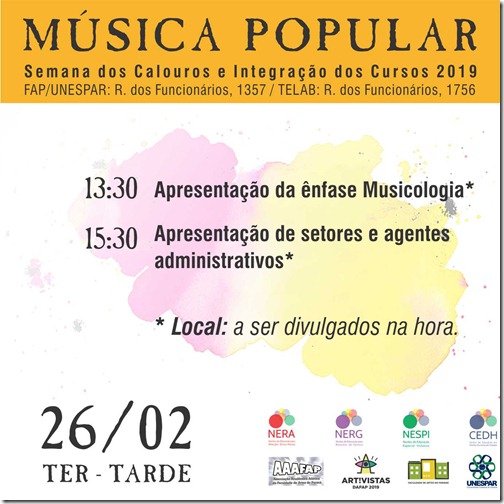 Terça Tarde Música Popular