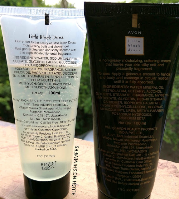 Avon Little Black Dress Skin Softener and Shower Gel 