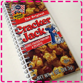 cracker jacks notebook recycled