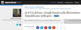 Creigh Deeds libertarians Republicans Virginia politics