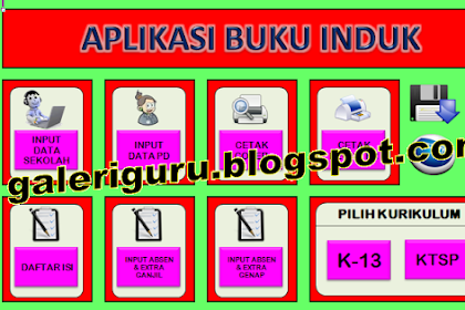 [ Update ] Unduh Aplikasi Buku Induk Siswa Format Excel Multi 2016