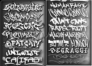 Kinds of Grafitif all fonts