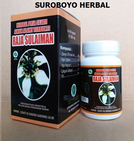 Jual kapsul stamina dan vitalitas pria raja sulaiman di Surabaya