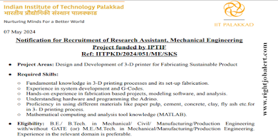 Mechanical,Civil,Manufacturing and Production Engineering Jobs IIT