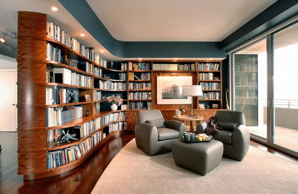 Contemporary Home Library Ideas