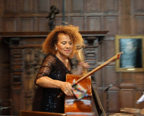 Hatfield House Chamber Music Festival: Chi-Chi Nwanoku in the Marble Hall (Photo Rose Cecil)