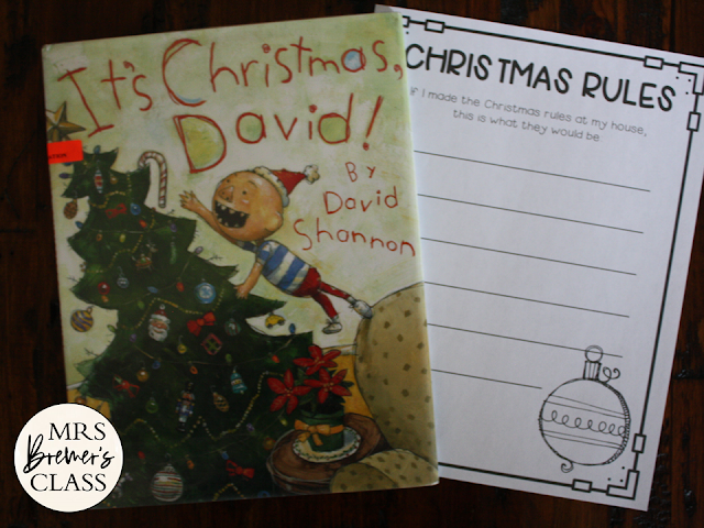 It's Christmas David book activities unit with literacy companion activities for Kindergarten and First Grade