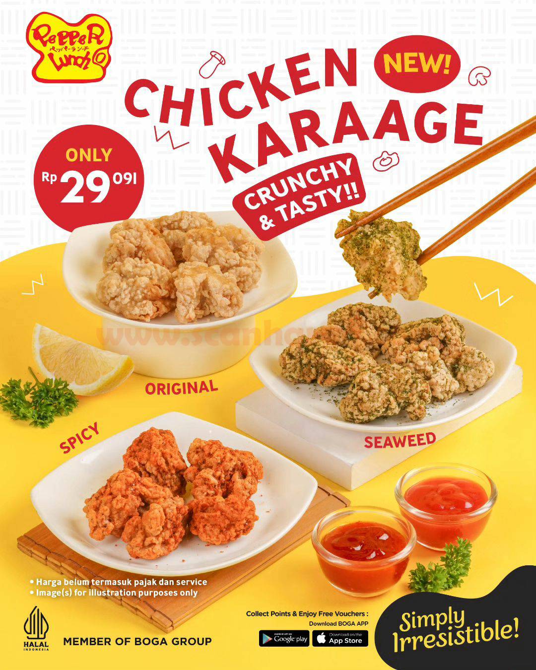 PEPPER LUNCH Promo CHICKEN KARAAGE For Only Rp. 29.091