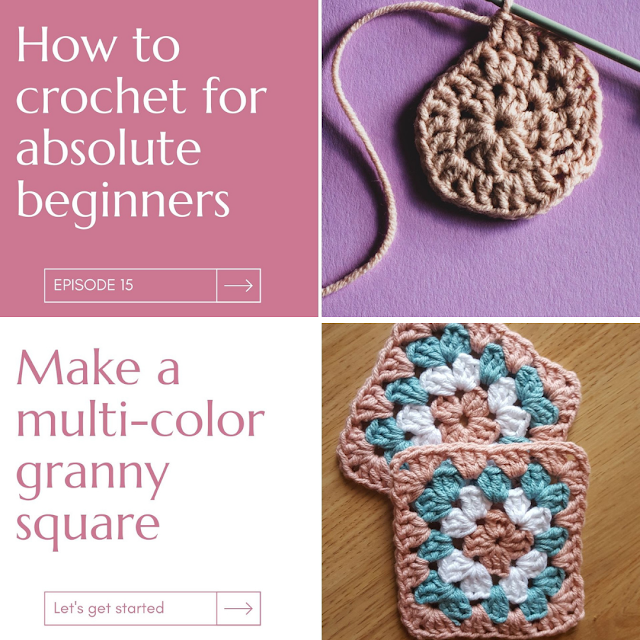 Make a Multi-Colored Granny Square - from the Crochet for Absolute Beginners series