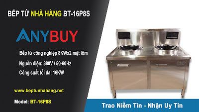 Bếp từ nhà hàng mặt lõm ANYBUY BT 16P8S công suất 16KW