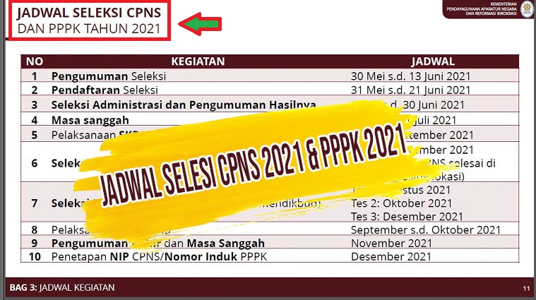 Jadwal Resmi Pendaftaran CPNS dan PPPK (P3K) Tahun 2021 Terbaru