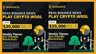 Binance Weekly Theme Eco Friendly Blockchain Crypto Wodl Words Answers Today 12 September 2022