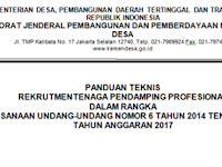 Info Rekrutment Tenaga Pendamping Desa Kementerian PDTT Republik Indonesia ! 