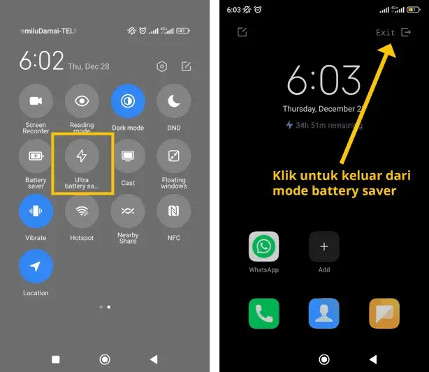 Mode Battery Saver Android