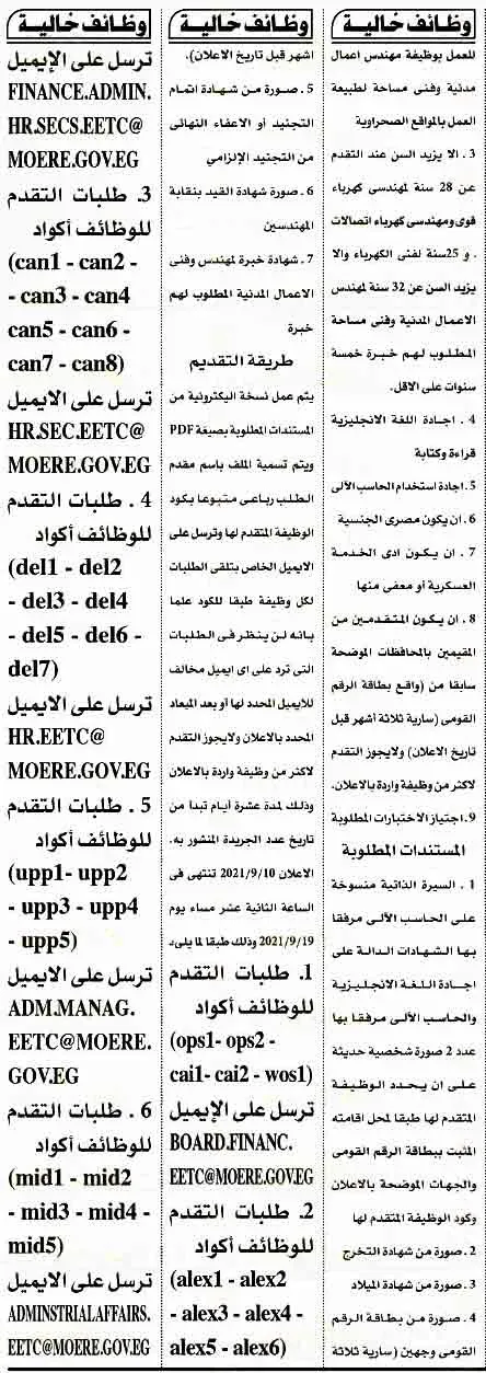 اعلانات وظائف أهرام الجمعة اليوم 10/9/2021