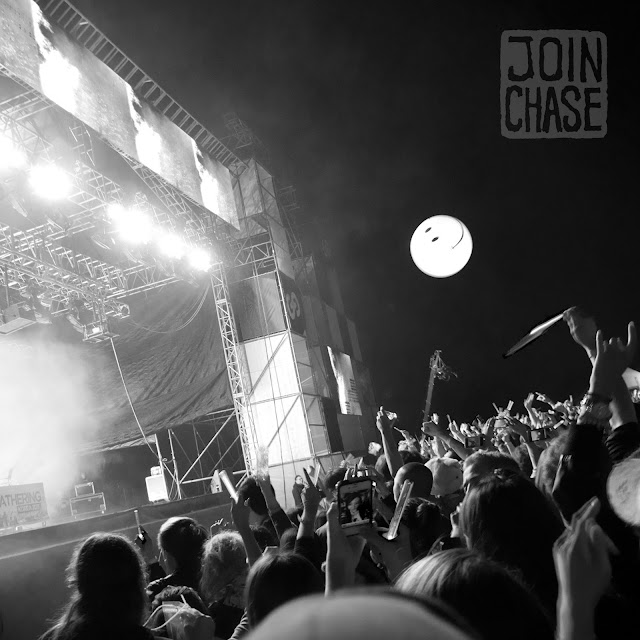 The crowd tosses a ball in the air at Global Gathering 2011 in Seoul, South Korea.