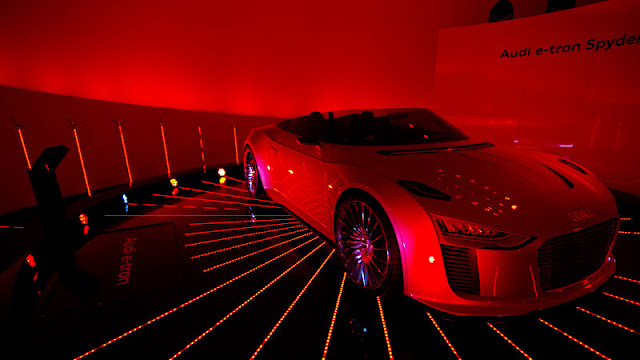 Modern car in the Audi Sphere pavilion