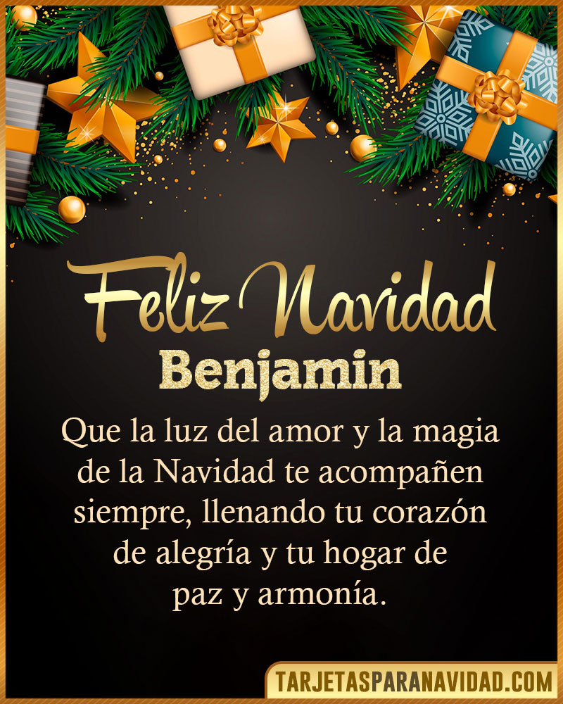 Imágenes con frases de Navidad para Benjamin