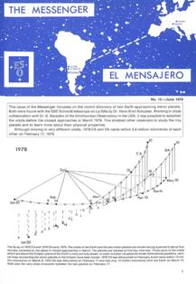 The Messenger 13 - June 1978 | ISSN 0722-6691 | TRUE PDF | Trimestrale | Fisica | Scienza | Astronomia
The Messenger is a quarterly journal presenting ESO's activities to the public.
