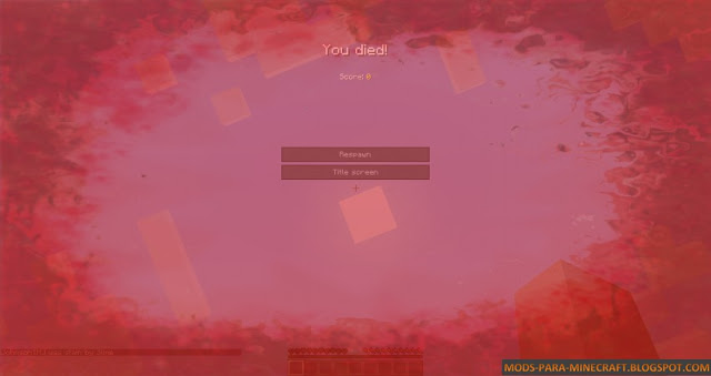 Esta es la pantalla que verá a morir (rodeado de sangre) - Mod Enhanced Visuals 1.8
