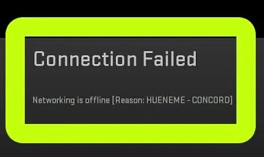 Fix Connection Failed. Networking is offline [Reason: HUENEME - CONCORD] on Warzone 2/Warfare 2